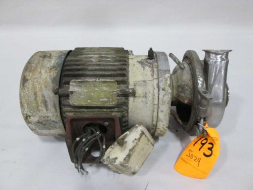 G&amp;h gpmmrrswc tri-clamp stainless 2-1/2in 2in 460v 3hp centrifugal pump d351835 for sale