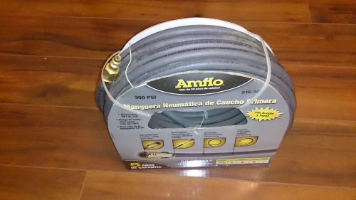 Amflo grey  50 ft. premium rubber air hose. With 1/4 inch NPT fittings