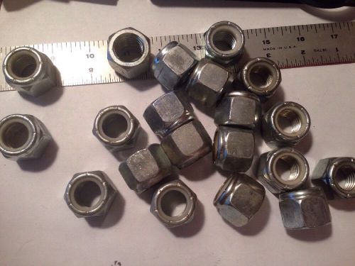 5/8-11 Nylon Insert Lock Nuts Zinc Plated, Pack Of 20. New