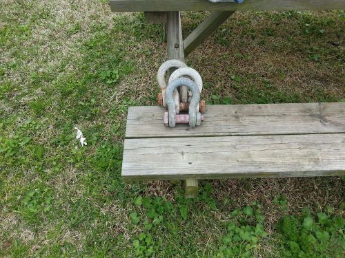 3-crosby 8 1/2 ton 1&#034;  g-2130 bolt type anchor shackles-clevis galvanized- usa for sale