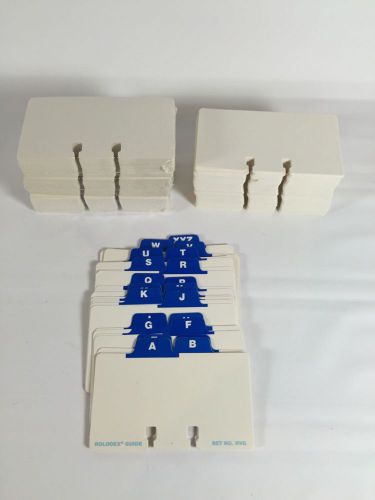 500+ Rolodex File Card Refills &amp; Alphabet Dividers - Blank Unruled 2 1/4&#034; x 4&#034;