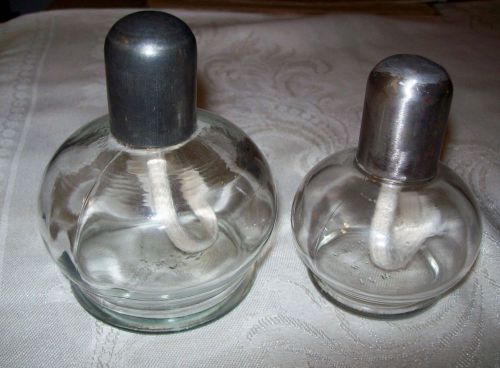 2 T.C.W. Co. Glass Bunsen Burners with Caps