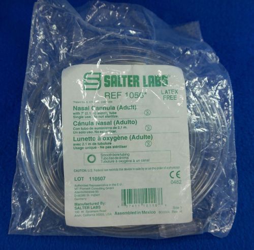 New salter labs ref 1056 style adult nasal cannula 7’ oxygen supply tube for sale
