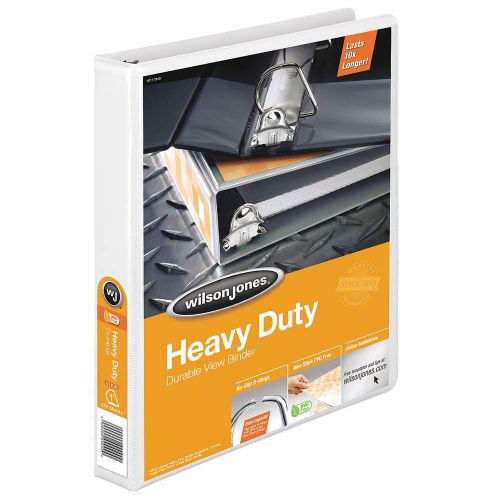 Heavy Duty Binder, View, D-Ring, 1in, White W385-14WPP1