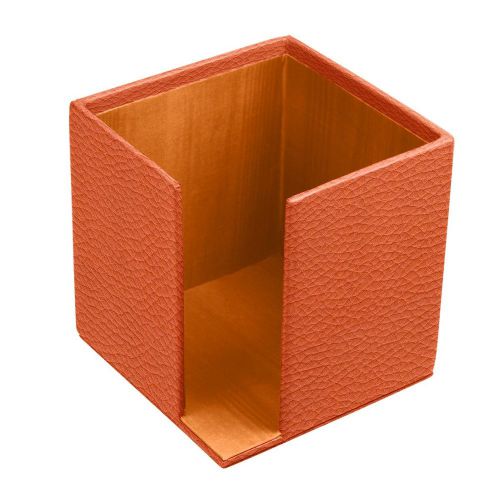 LUCRIN - Paper holder - Granulated Cow Leather - Orange