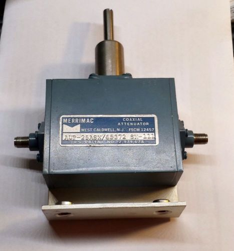 Merrimac AUP-25ASX SN-111 Microwave Coaxial Attenuator 50 Ohm SMA 0-30dB 1-10GHz