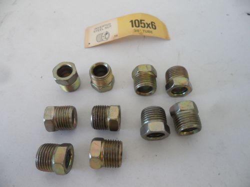 Inverted Steel Nut 3/8&#034; OD Tube 105x6 Lot of 10