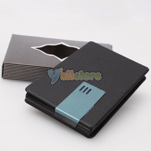 Kg-9701 business card holder vertical design aluminum &amp; artificial leather for sale