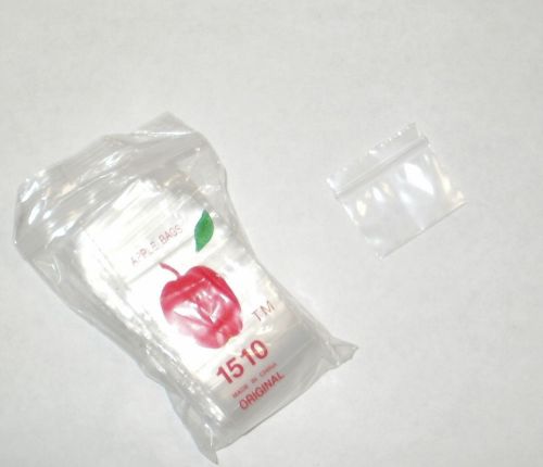 500 CLEAR APPLE SMALL ZIPLOC MINI BAGGIES PLASTIC BAGS #1510 NEW