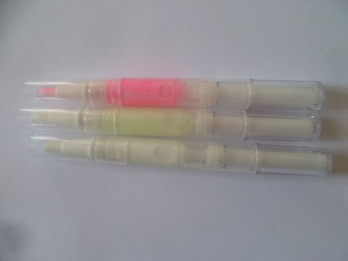 3x GLOW in the DARK PAINT (G,B,P) phosphorescent  2ml in pen with brush