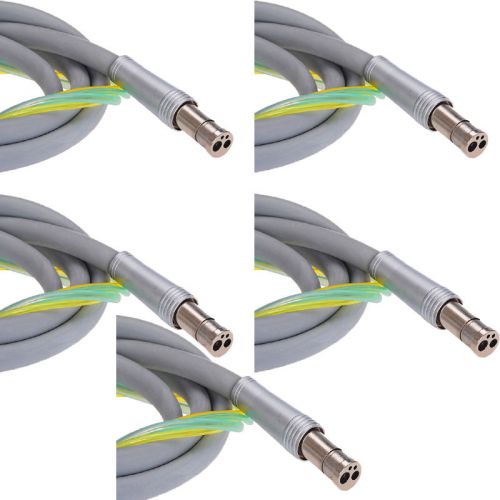 5 pcs connecting hose tube cable 4 hole for dental high low speed handpiece for sale