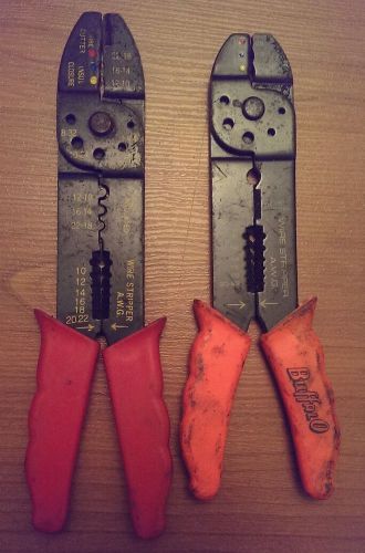 Lot of 2 Multi Wire Stripper Crimper Bolt Cutter Tool Electrician Cable