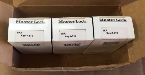 NEW 3 Keyed Alike No. 5 Master Lock Commercial Padlocks 5A Key A112