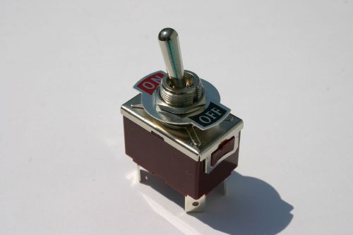 (1 pc) dpdt medium heavy duty toggle switch (on-off) 15a/250v... usa seller!!! for sale