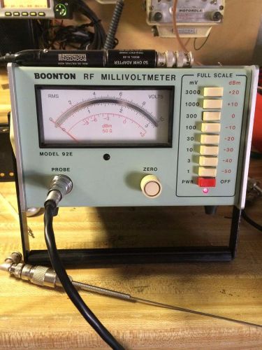 Boonton RF Millivoltmeter Model 92E w/Probe and BNC adapter
