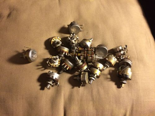 Lot of 19 Potentiometers from Tektronix 502A Oscilloscope AB Type J Centralab