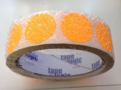 Tape Logic Circle Inventory Labels - DL611H - NEON ORANGE CIRCLE STICKERS