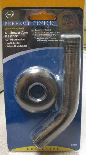 Danco 6&#034; Shower Arm &amp; Flange 1/2&#034; Oil Rubbed Bronze 89411 Free Shipping!