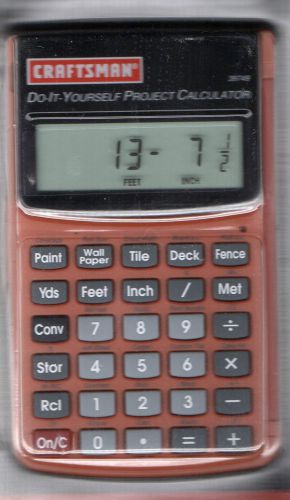 Craftsman Do-it-Yourself Home Improvement Project Calculator 39749 (NEW IN PACK)