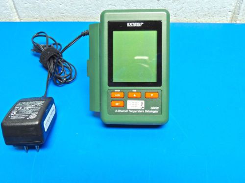 Extech SD200 3-Channel Temperature Datalogger Type K Thermocouple W/AC Adapter