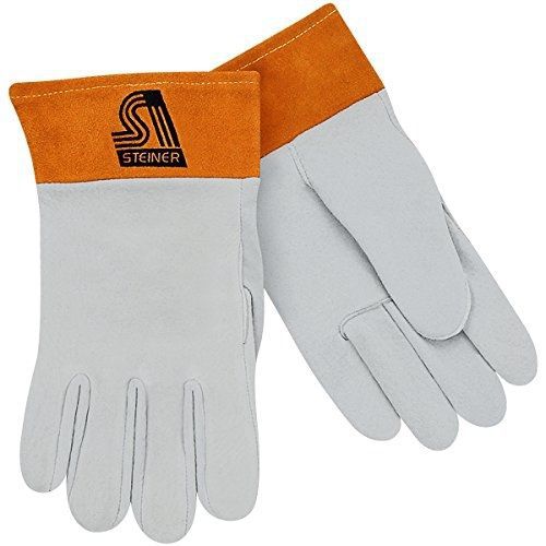 Steiner 0221S TIG Gloves,  Split Deerskin Unlined 2-Inch Cuff, Small
