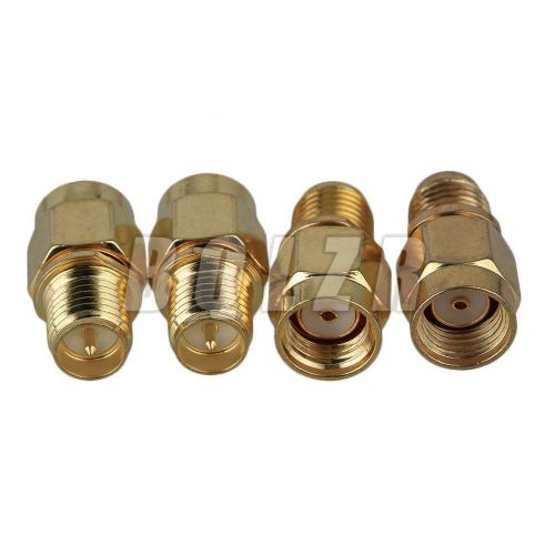 Bqlzr rp-sma female to male rf connector set of 4 yellow for sale