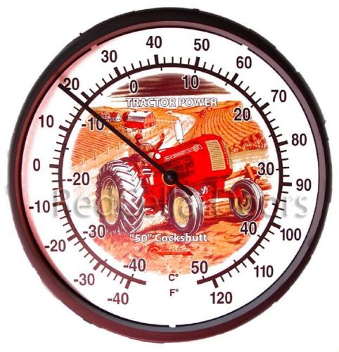 NEW ILLUSTRATED COCKSHUTT 50 TRACTOR 10&#034; ROUND THERMOMETER FARMER GIFT IDEA