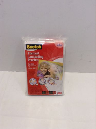 4 Scotch Thermal Laminating Heat Pouches 4&#034;x6&#034; 20 Pack each 3M NEW