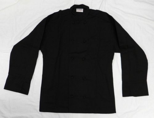 Uncommon Threads 403 Cloth Knot Button Uniform Chef Coat Jacket Black 2XL New