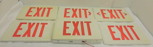 Lot of 6 Daybrite Exit Sign Faceplates Covers 12.75&#034; X 8.5&#034;, Good Used Cond 2651