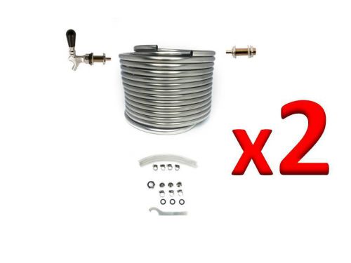 Two - jockey box kits 50-ft stainless steel coils diy beer draft box kit 2kdbx50 for sale