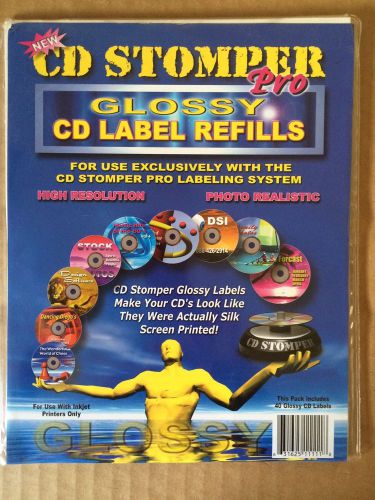 CD Stomper Glossy Pro CD Label Refills 40 Labels