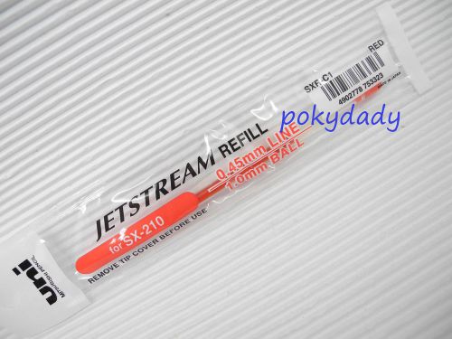 6 refills pack for UNI-BALL SXR-10 1.0mm medium ball point Jetstream pen RED