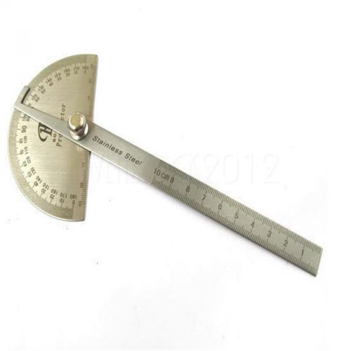 Rotary Stainless Steel 0-180 Protractor Angle Finder Arm Rule Measuring Ruler