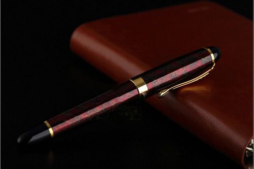 Pen Red JinHao Trim X450 Business Fountain Nib Gold Gift Medium