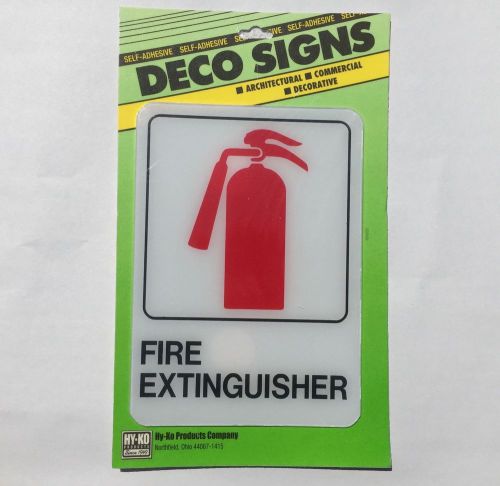 &#034;FIRE EXTINGUISHER&#034; SELF-ADHESIVE PLASTIC SIGNS 7&#034; X 5&#034; NEW