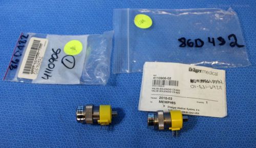 Drager 2 Each 4110906-02 5VDC Solenoid Valve for Narkomed Anesthesia New CS-823