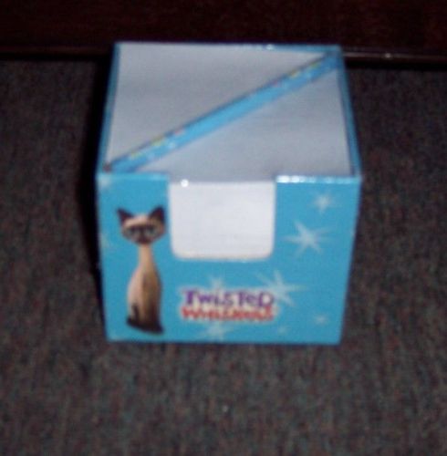 NEW TWISTED WHISKERS SIAMESE CAT &#034;FAB-U-LOUS&#034; MEMO CUBE WITH PAPER &amp; PENCIL