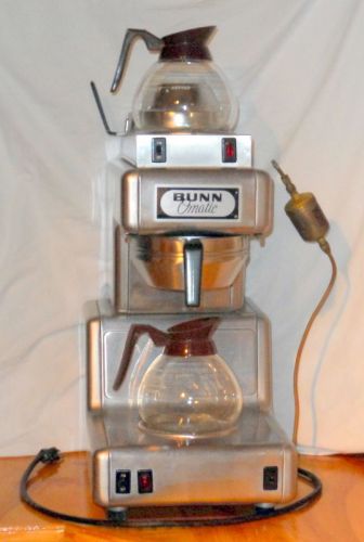 BUNN-O-MATIC MODEL O-T COMMERCIAL COFFEE MAKER RESTAURANT STAINLESS 2 WARMERS