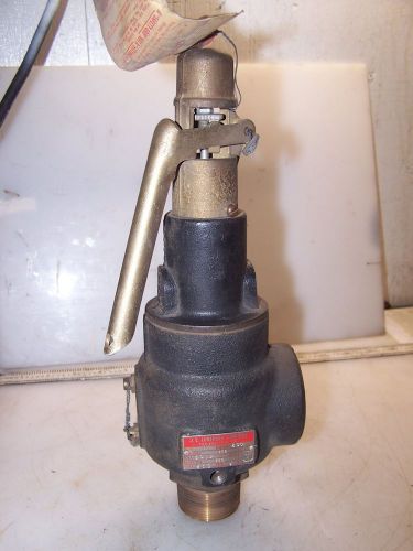 New je lonergan 1-1/4&#034; cast iron/bronze  pressure safety relief valve 11w-202 for sale