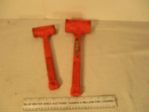 (2) Dead Blow Hammers, Hammer, (1) Uni Cast 1 Pound, (1) Uni Cast 3 Pound, Used