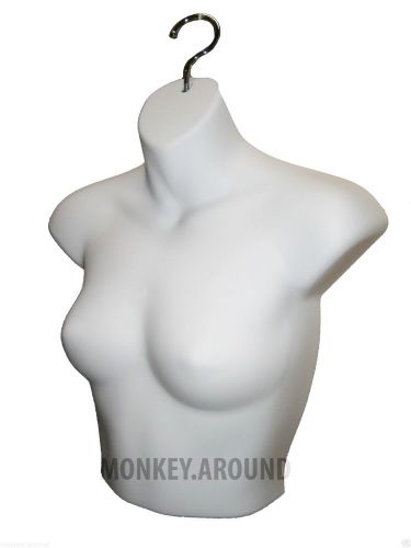 Female mannequin white upper dress body torso form +1 hanger-display clothing for sale