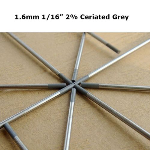 Grey Tungsten Electrode 1.6mm X 150mm 1/16&#034; X 6&#034;  for TIG Welding 10PK