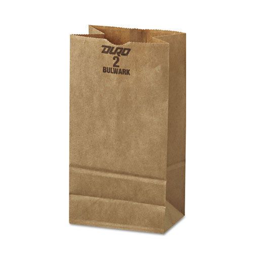 2# Paper Bag, 50lb Kraft, Brown, 4 5/16 x 2 7/16 x 7 7/8, 500/Pack