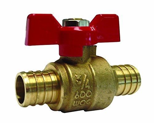 Everflow supplies 615p012-nl lead free pex full port ball valve with tee handle, for sale