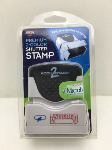 ACCUSTAMP &#034;ENTERED&#034; Shutter Stamp with Microban Protection