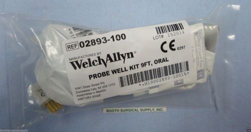 WELCH ALLYN # 02893-100 PROBE WELL KIT WITH 9&#039; ORAL PROBE--NEW IN SEALED POUCH