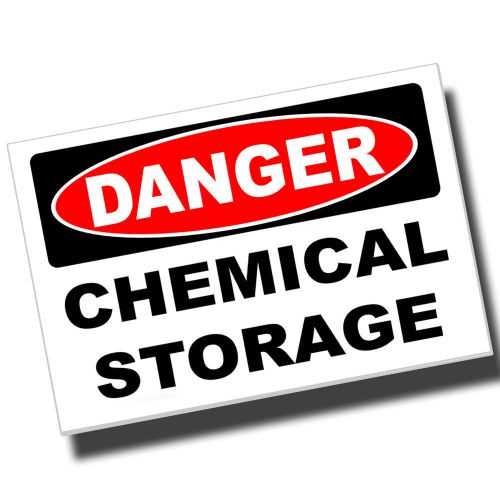 Danger Chemical Storage 8x12 Metal Sign