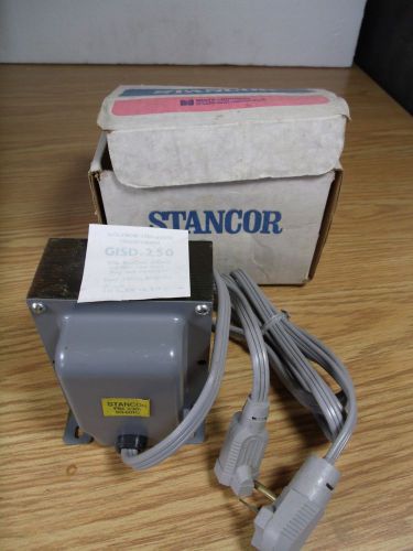STANCOR ISOLATION STEP-DOWN TRANSFORMER 230-115 VOLTS 250VA W/NEMA CORD GISD-250