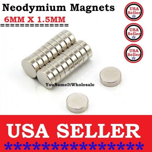200) neodymium magnets 6mm x 1.5mm super strong magnets diy craft projects for sale
